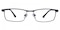 Conrad Black Rectangle Titanium Eyeglasses