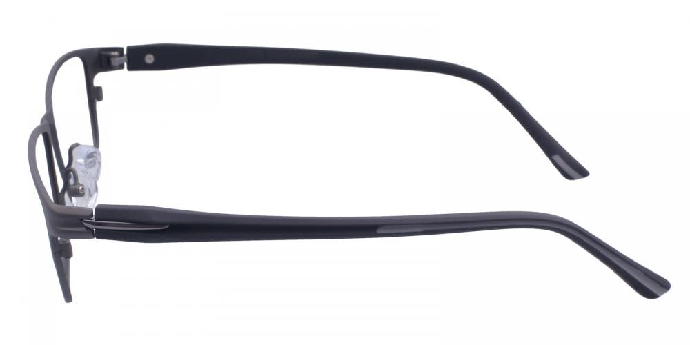 Bowen Gunmetal Rectangle Titanium Eyeglasses