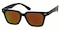Kelowna Black (Orange mirror-coating) Classic Wayframe Plastic Sunglasses