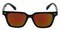 Kelowna Black (Orange mirror-coating) Classic Wayframe Plastic Sunglasses