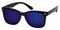 Berkeley Black (Blue mirror-coating) Classic Wayframe Plastic Sunglasses