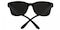 Berkeley Black (Blue mirror-coating) Classic Wayframe Plastic Sunglasses