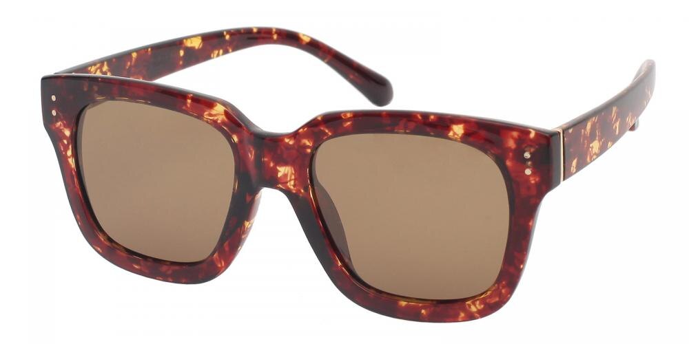 Dubuque Tortoise Classic Wayframe Plastic Sunglasses