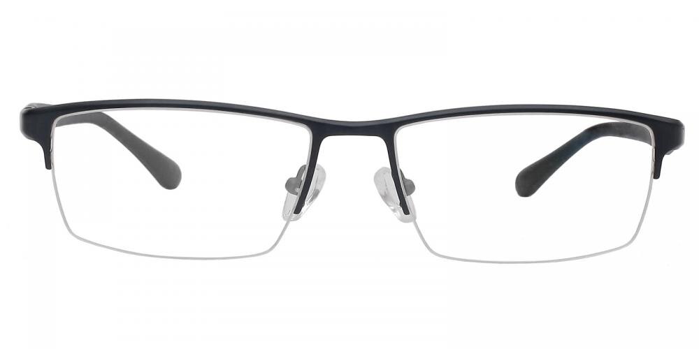 Arvin Blue Rectangle Titanium Eyeglasses