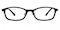 Blanche Black Oval Acetate Eyeglasses