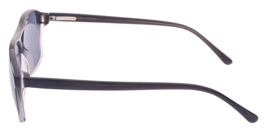 Ferdinand Gray/Crystal Aviator Acetate Sunglasses