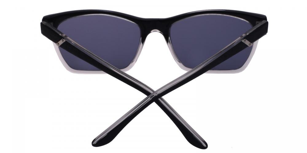 Charleville Black/Crystal Rectangle Acetate Sunglasses