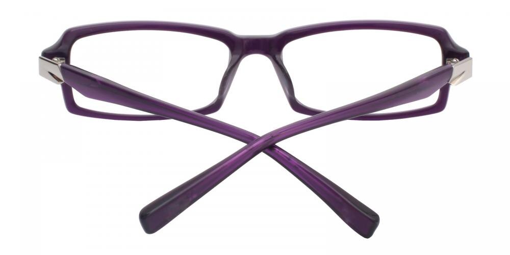 Beverly Purple Rectangle Acetate Eyeglasses