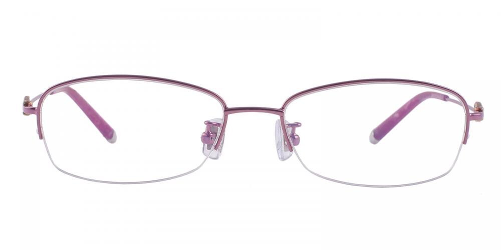 Betty Pink Oval Titanium Eyeglasses
