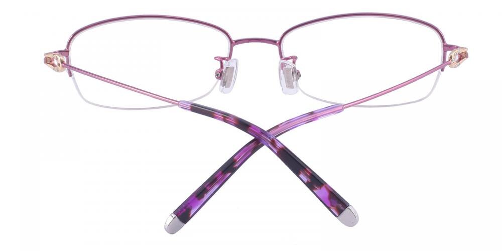Betty Purple Oval Titanium Eyeglasses