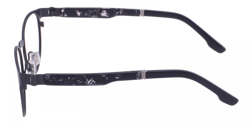 Rome Gunmetal Round Titanium Eyeglasses