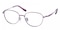 Angela Purple Oval Titanium Eyeglasses