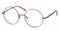 Brunswick Brown Round Metal Eyeglasses