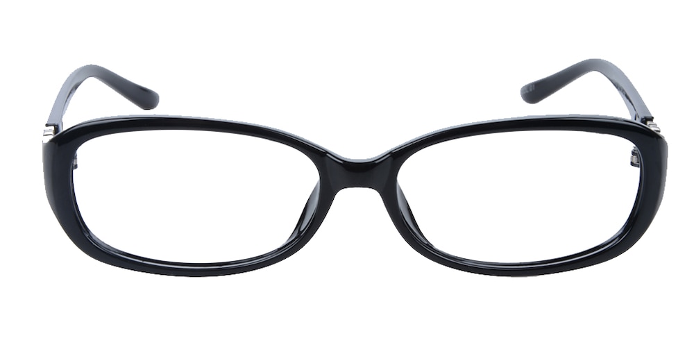 Waycross Black Rectangle Plastic Eyeglasses