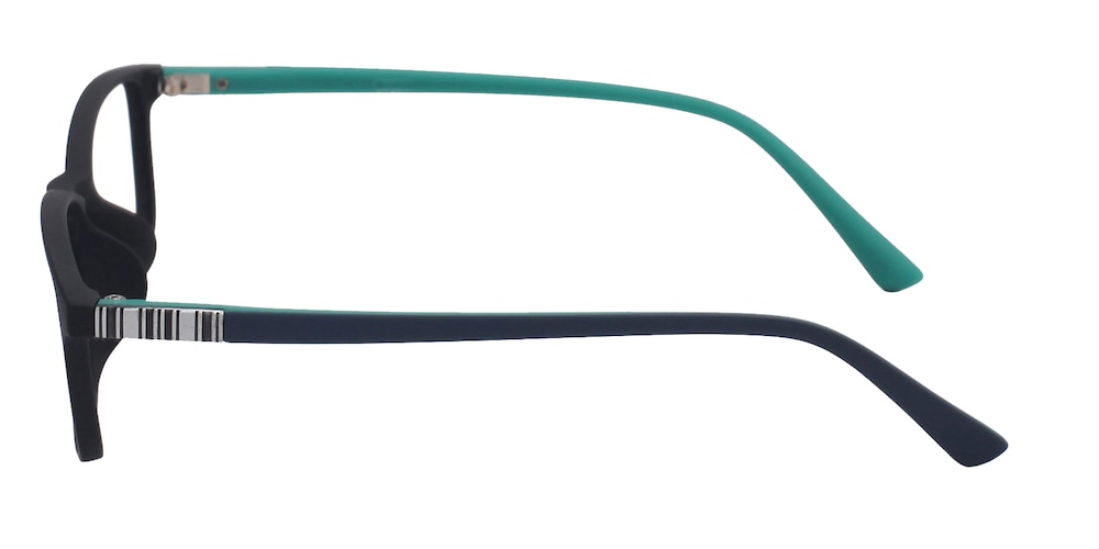 Battle Black/Green Rectangle TR90 Eyeglasses