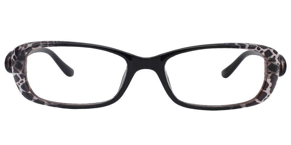 Darlene Black Rectangle Plastic Eyeglasses