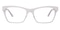 Kensee White/Crystal Rectangle Acetate Eyeglasses