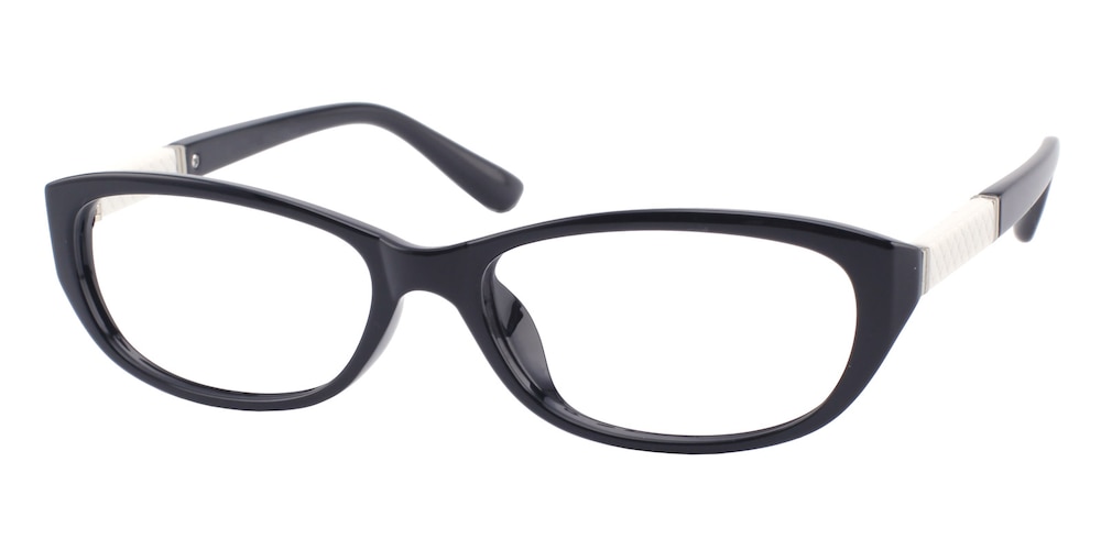 Oak Black Rectangle TR90 Eyeglasses