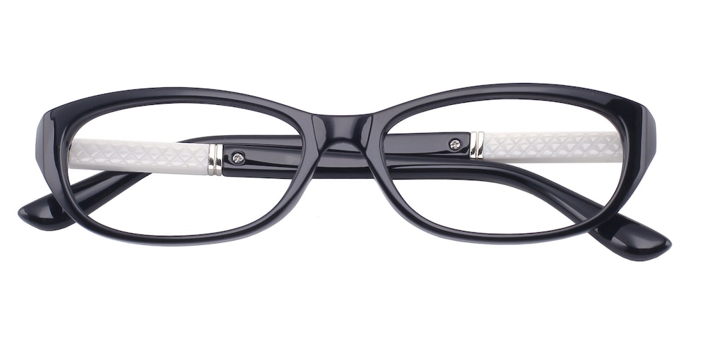 Oak Black Rectangle TR90 Eyeglasses