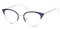 Shreveport Blue Cat Eye Metal Eyeglasses