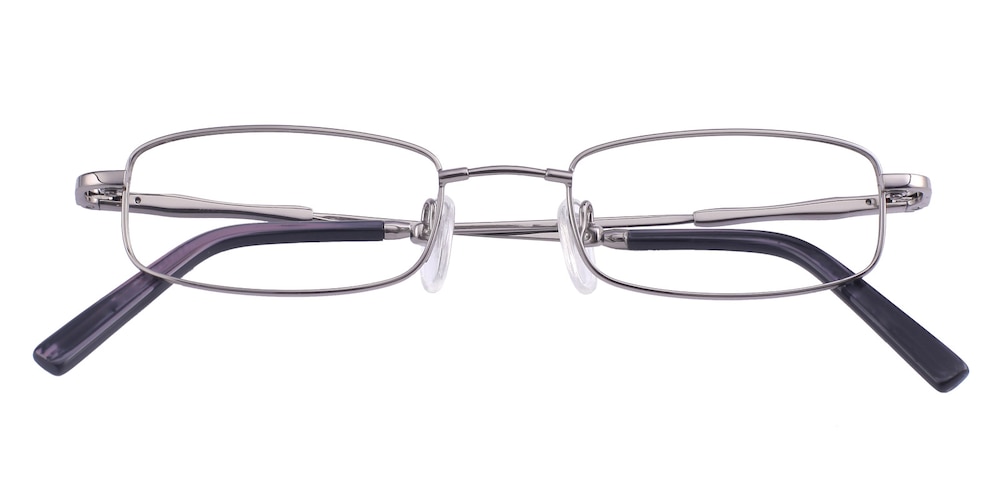 Brooke Silver Rectangle Metal Eyeglasses