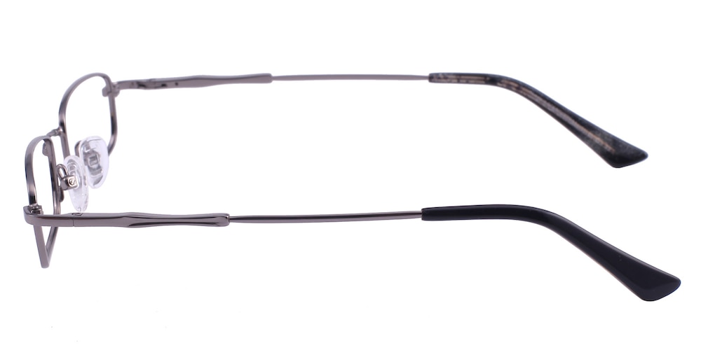 Brooke Gunmetal Rectangle Metal Eyeglasses