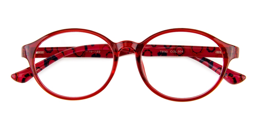 Hattiesburg Red Round TR90 Eyeglasses