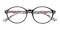 Hattiesburg Black/Crystal Round TR90 Eyeglasses