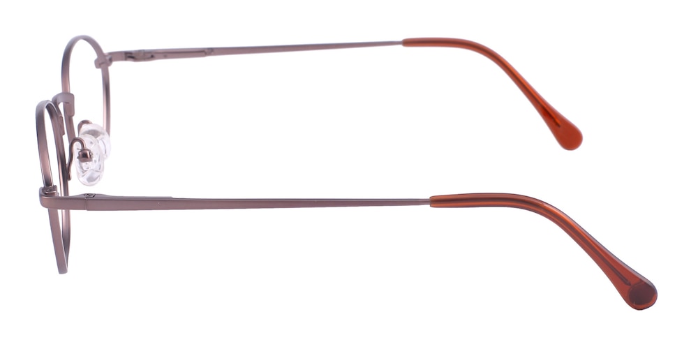 Arnold Brown Oval Titanium Eyeglasses