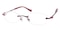 Delia Burgundy Oval Metal Eyeglasses