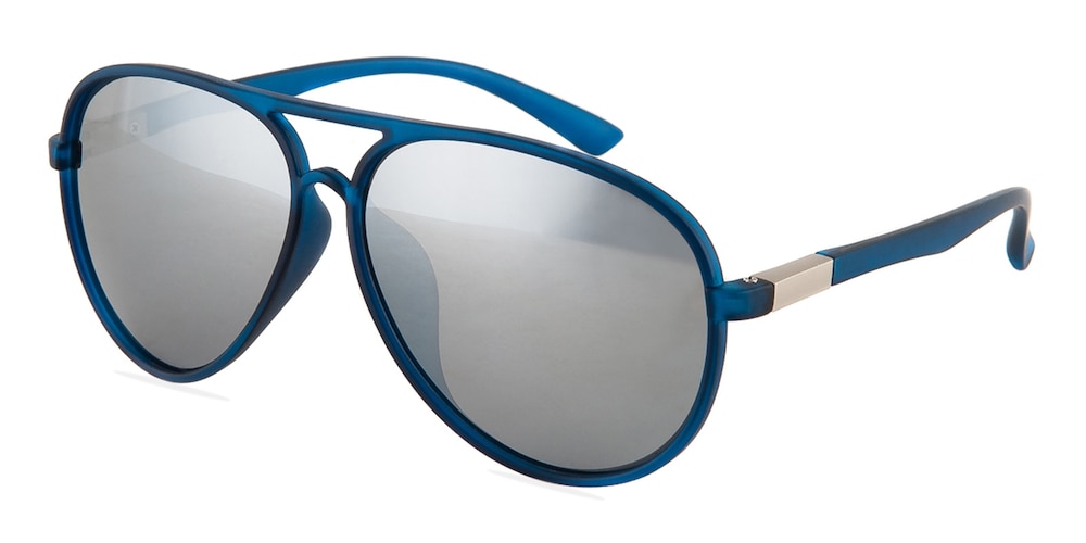 Baker Blue Aviator Plastic Sunglasses