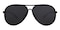 Baker Black Aviator Plastic Sunglasses