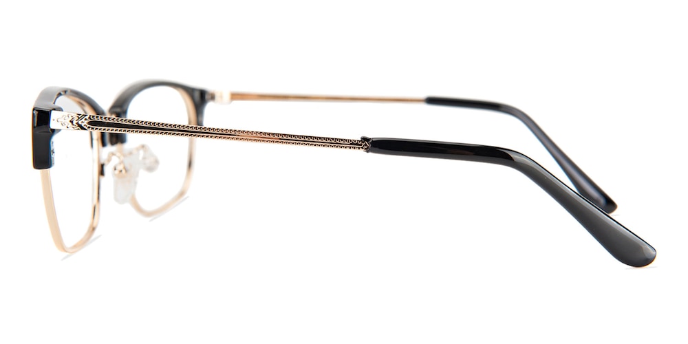 Flint Black Rectangle TR90 Eyeglasses