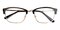 Flint Black Rectangle TR90 Eyeglasses
