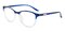 Redwing Blue/Crystal Oval Plastic Eyeglasses