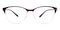 Redwing Purple/Crystal Oval Plastic Eyeglasses