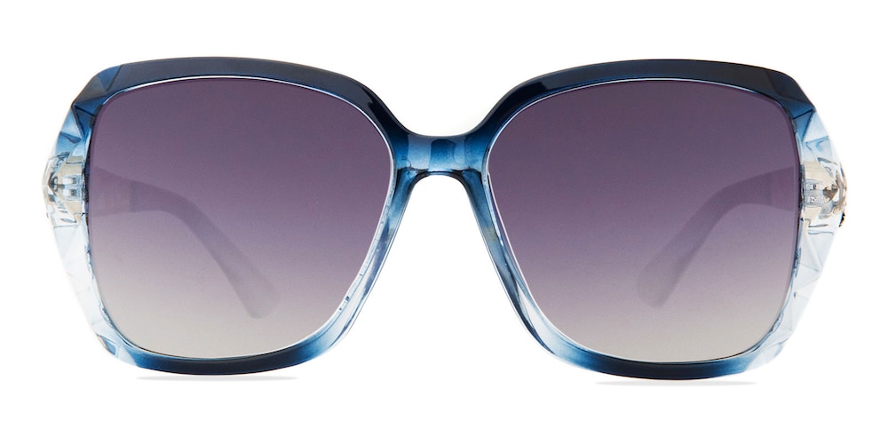 Jodie Blue Square Plastic Sunglasses