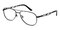 Antony Black Aviator Metal Eyeglasses