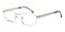 Bert Silver Rectangle Metal Eyeglasses