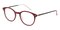 Frances Red/White Round Acetate Eyeglasses