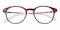Frances Red/White Round Acetate Eyeglasses