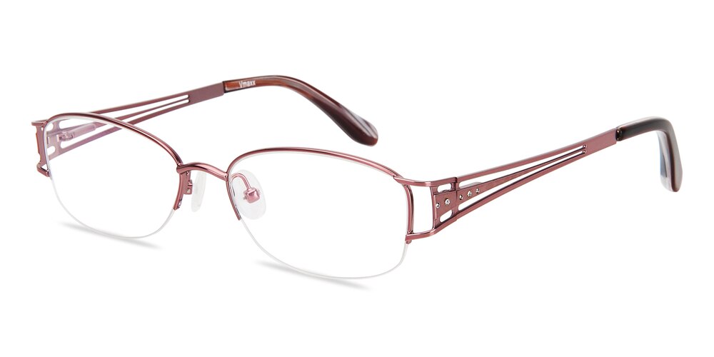 Dawn Pink Oval Metal Eyeglasses