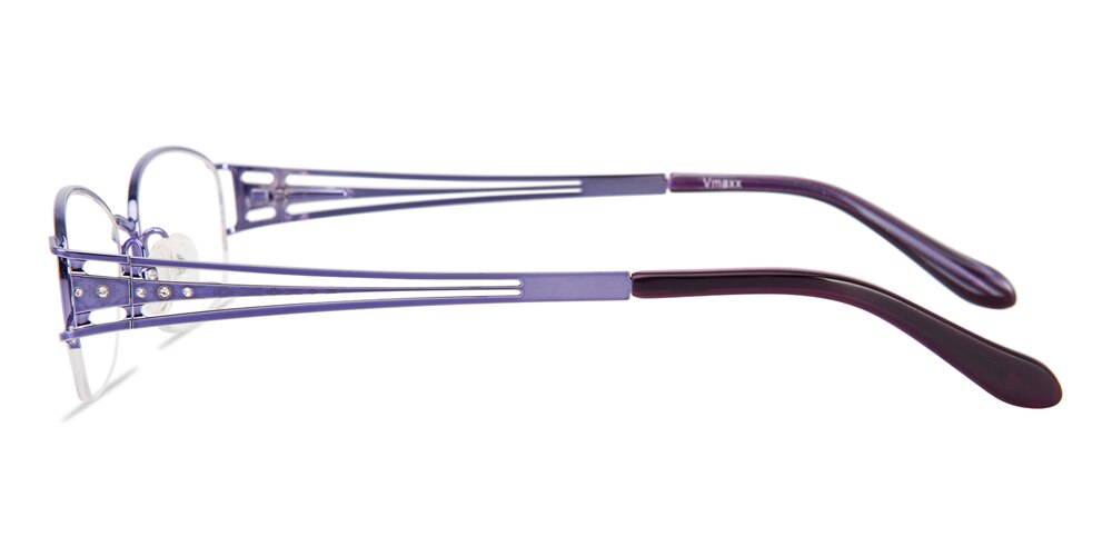 Dawn Purple Oval Metal Eyeglasses