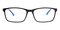 Berg Black/Blue Rectangle Acetate Eyeglasses