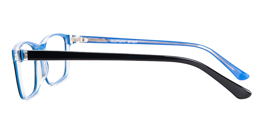 Berg Black/Blue Rectangle Acetate Eyeglasses