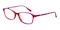 Debby Red Oval Acetate Eyeglasses