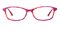 Debby Red Oval Acetate Eyeglasses