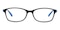 Debby Black/Blue Oval Acetate Eyeglasses