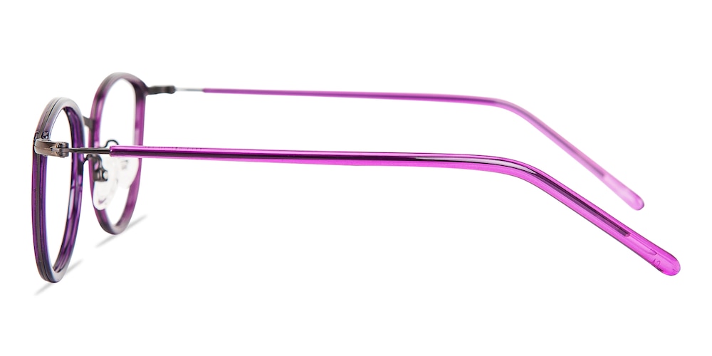 Wing Purple Round TR90 Eyeglasses