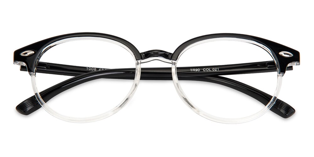 Neill Black/Crystal Round TR90 Eyeglasses